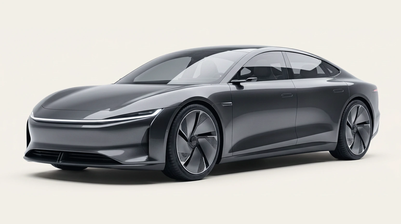 Studio product photograph of a generic electric vehicle, representing the connected platforms Correlens secures
